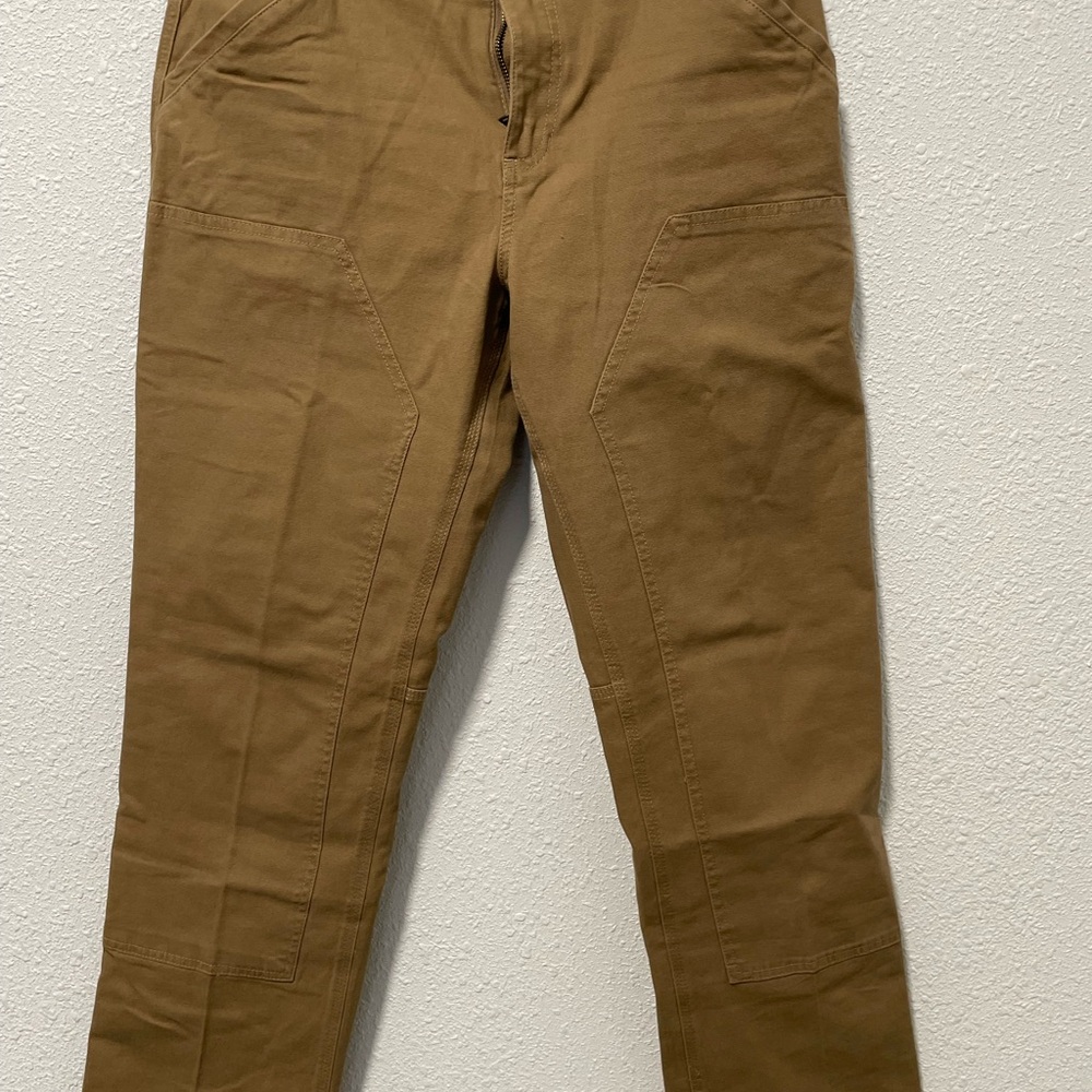 Tan Cargo Pants with Straight Leg Design